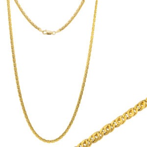 Złoty niepowtarzalny łańcuszek 50 cm - 13,880 g