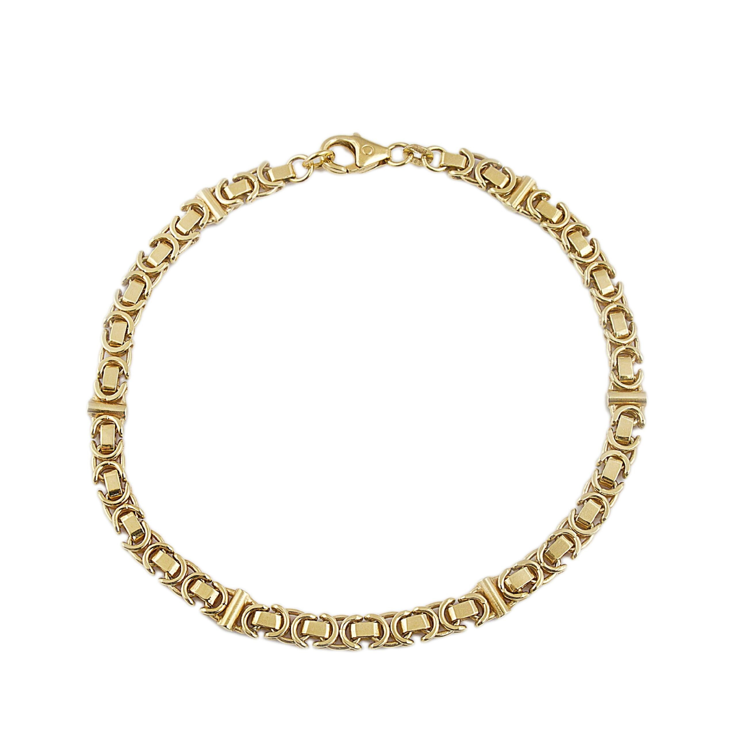 Okazała złota bransoletka 21 cm - 12,550 g