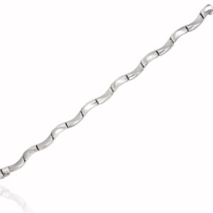 Okazała bransoletka z białego złota 19 cm - 10,450 g