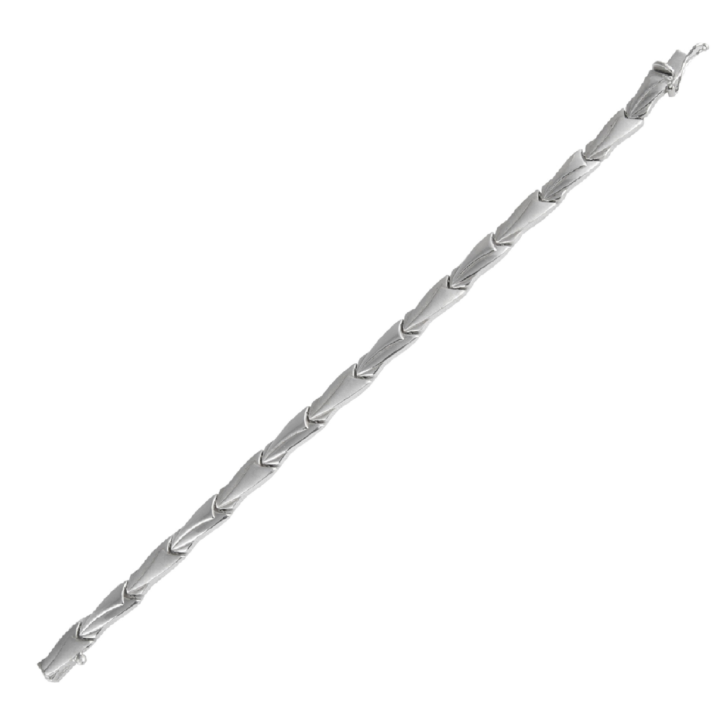 Okazała bransoletka z białego złota 19 cm - 9,090 g