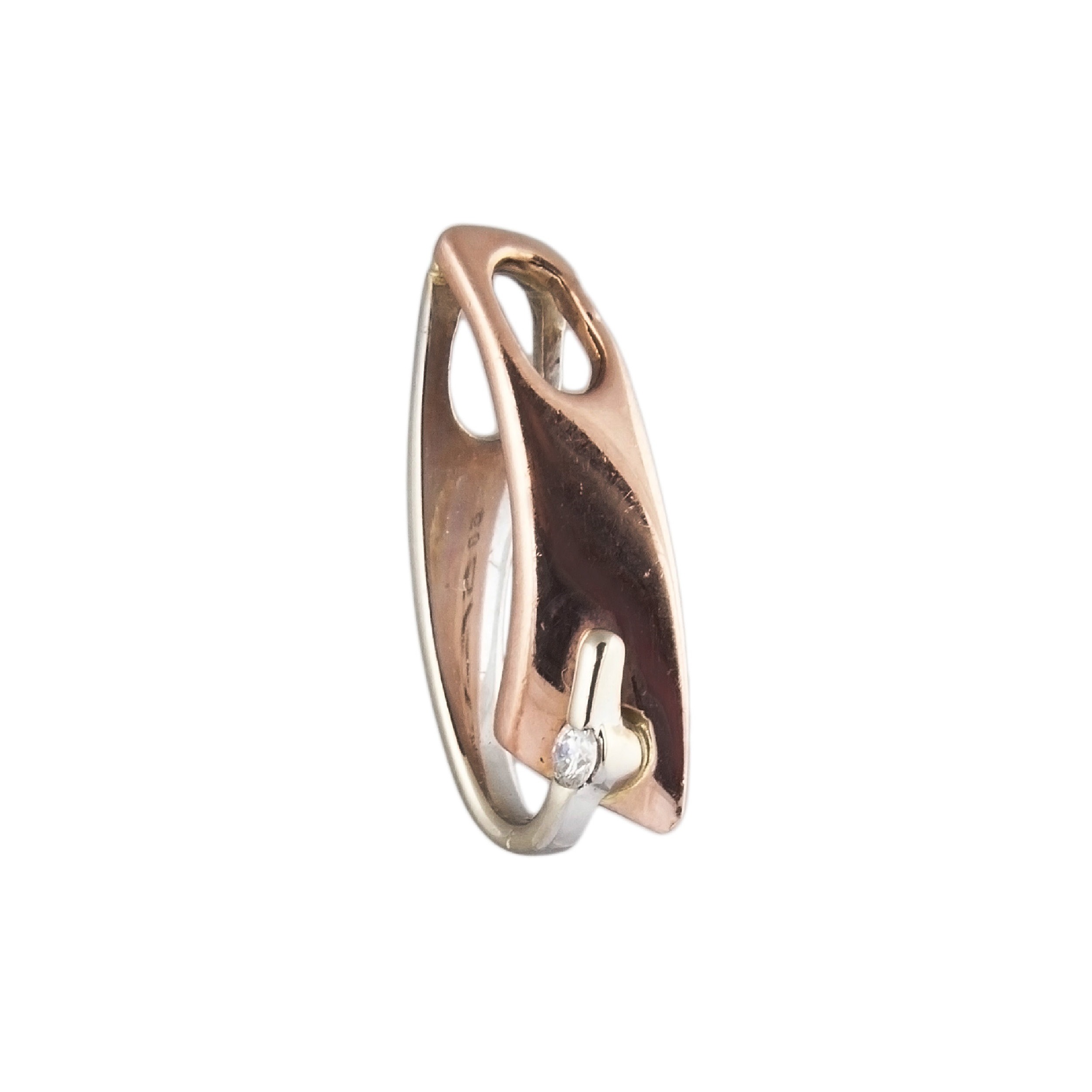 Złota zawieszka z brylantem - 0,03 CT