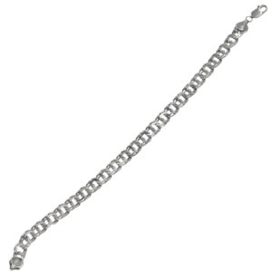 Okazała srebrna bransoletka 23 cm -SPLOT GARIBALDI